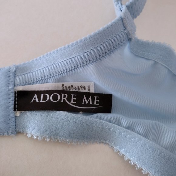 Adore Me Blue Lined Underwire Contour Full Coverage Bra 38D NWOT - Picture 10 of 11